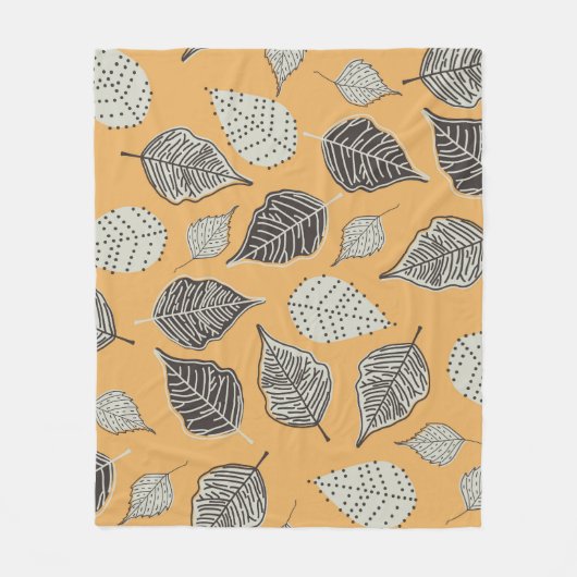 Herfstbladeren, naadloos patroon. fleece deken (Voorkant)