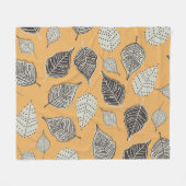 Herfstbladeren, naadloos patroon. fleece deken (Voorkant (Horizontaal))