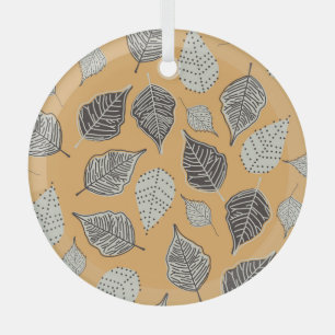 Herfstbladeren, naadloos patroon. glas ornament