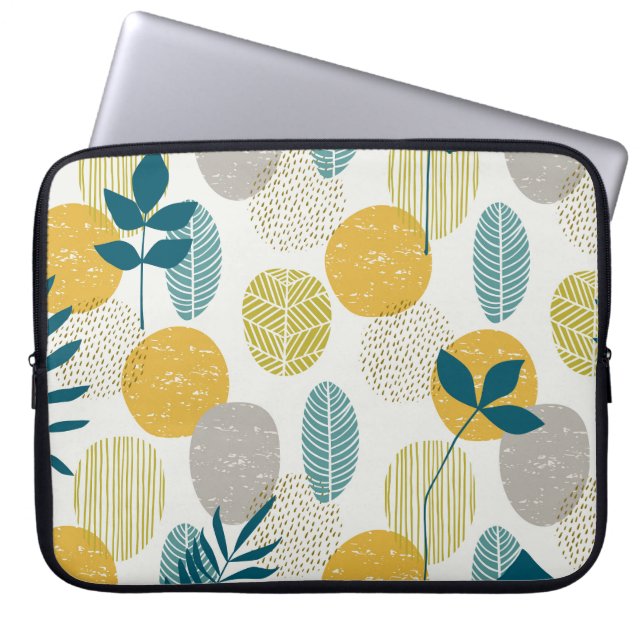 Herfstbladeren,  naadloos patroon. laptop sleeve (Voorkant)