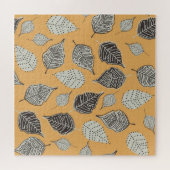Herfstbladeren, naadloos patroon. legpuzzel (Horizontaal)