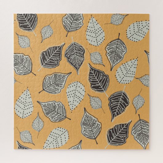 Herfstbladeren, naadloos patroon. legpuzzel (Verticaal)