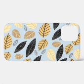 Herfstbladeren: naadloze blauwe achtergrond Case-Mate iPhone case (Achterkant (horizontaal))