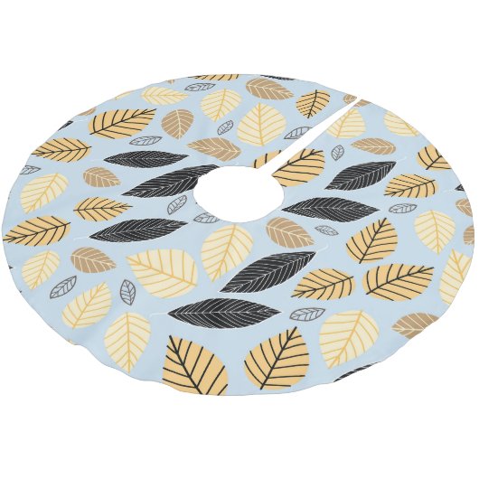 Herfstbladeren: naadloze blauwe achtergrond kerstboom rok (Gekanteld)