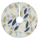 Herfstbladeren: naadloze blauwe achtergrond kerstboom rok (Voorkant)