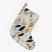 Herfstbladeren: naadloze blauwe achtergrond kleine kerstsok (Voorkant (Hangend))