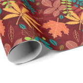Herfstbladeren: naadloze Natuur Cadeaupapier (Rol Hoek)