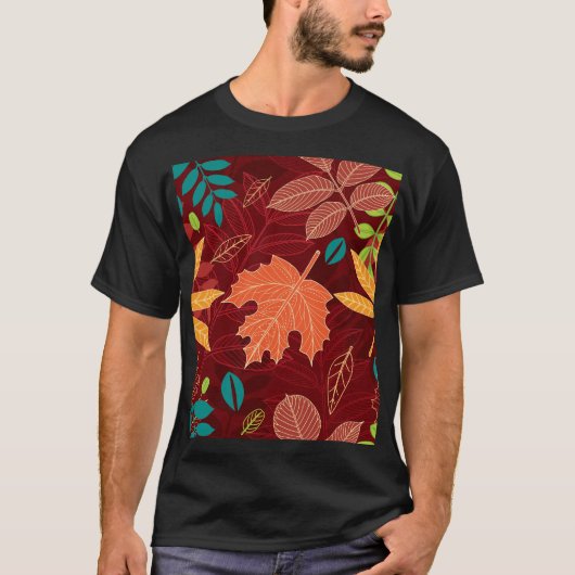 Herfstbladeren: naadloze Natuur T-shirt (Voorkant)