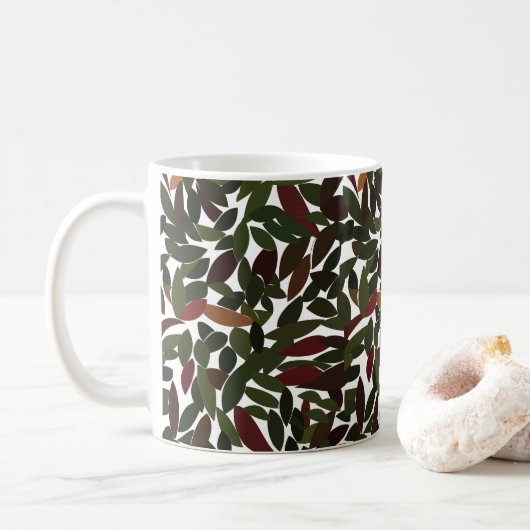 Herfstbladeren Natuur Koffiemok (Met donut)