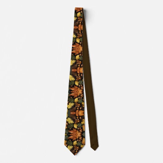 Herfstbladeren Necktie – Waterverf Herfst Mode Stropdas (Voorkant)