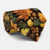 Herfstbladeren Necktie – Waterverf Herfst Mode Stropdas (Opgerold)