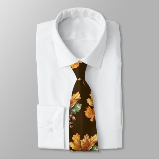 Herfstbladeren Necktie – Waterverf Herfst Mode Stropdas (Gebonden)