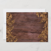 Herfstbladeren Nep Goud Glitters Glamour Kaart (Achterkant)