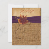 Herfstbladeren, NEPERIGE Jute RSVP Kaart (Voorkant)