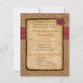 Herfstbladeren, NEPPE Jute RSVP-kaart RSVP Kaartje (Achterkant)