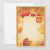 Herfstbladeren  notitiekaartje (Voorkant / Achterkant)