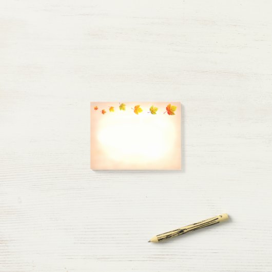 Herfstbladeren Notities Post-it® Notes (Op bureau)