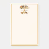 Herfstbladeren omlijsten gepersonaliseerd post-it® notes (Voorkant)