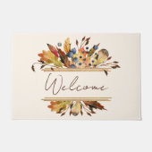 Herfstbladeren omlijsten Welcome Deurmat (Voorkant)