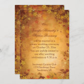 Herfstbladeren Ontvangst Alleen Huwelijksfeest Kaart (Voorkant / Achterkant)