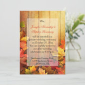 Herfstbladeren Ontvangst Alleen Viering Kaart (Staand voorkant)