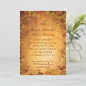 Herfstbladeren Ontvangst Bruiloftsfeest Alleen Kaart (Staand voorkant)