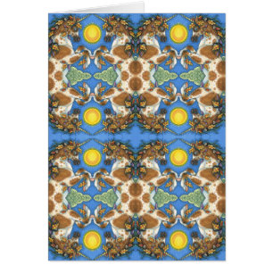 HERFSTBLADEREN OP EEN EENHOORN HENGST, PAARD KAART