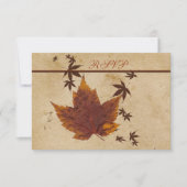 Herfstbladeren op FAUX verouderd papier antwoord K (Voorkant)