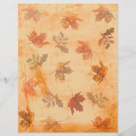 Herfstbladeren op grunge achtergrond scrapbook pap