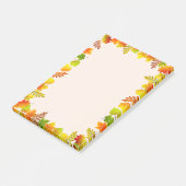 Herfstbladeren op lichte beige Dingen om te doen Post-it® Notes (Schuin)