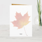 Herfstbladeren op oud papier bedankkaart (Achterkant)