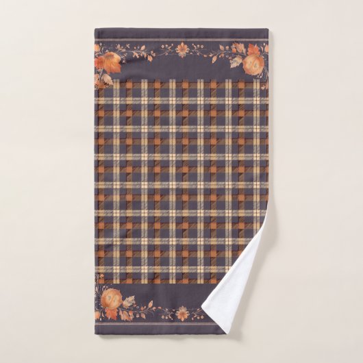 Herfstbladeren op Plaid Handdoek (Handdoek)