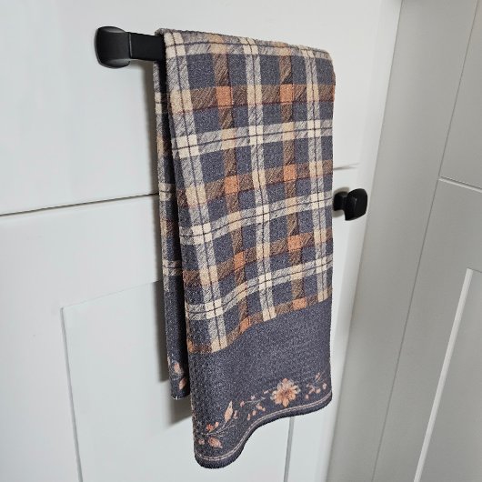 Herfstbladeren op Plaid Theedoek