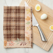 Herfstbladeren op Plaid Theedoek (Quarter Fold)