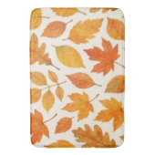 Herfstbladeren op witte Herfst Badmat (Voorkant Verticaal)