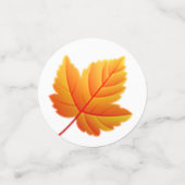 Herfstbladeren op witte Thanksgiving Tafel Confett Confetti (Kleine voorkant)