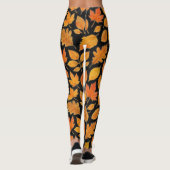 Herfstbladeren op zwart leggings (Achterkant)
