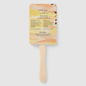 Herfstbladeren Oranje Gele Wervelende Huwelijkspro Handwaaier (Achterkant)