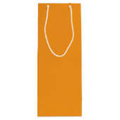 Herfstbladeren oranje wijn cadeautas (Achterkant)