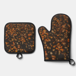 herfstbladeren ovenwant & pannenlap set