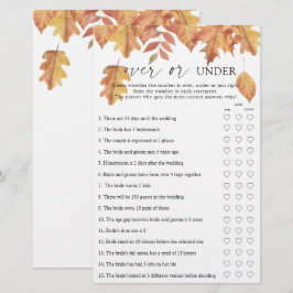 Herfstbladeren - Over of onder bruidsbeursspel