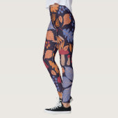 Herfstbladeren, paddenstoelillustratie. leggings (Links)