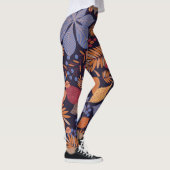 Herfstbladeren, paddenstoelillustratie. leggings (Rechts)