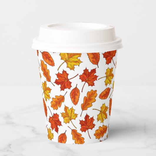 Herfstbladeren Papieren Bekers (Voorkant)