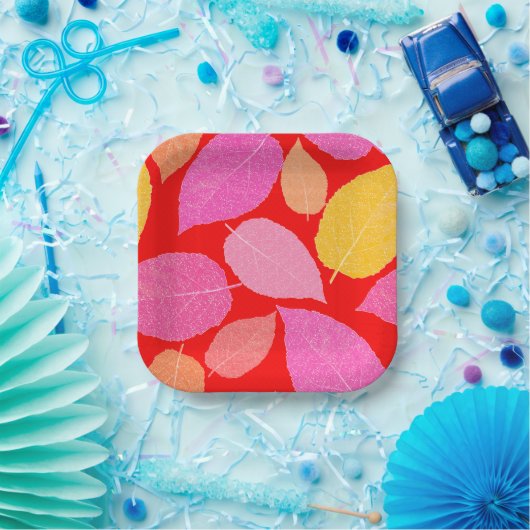 Herfstbladeren. Papieren Bordje (Feest)