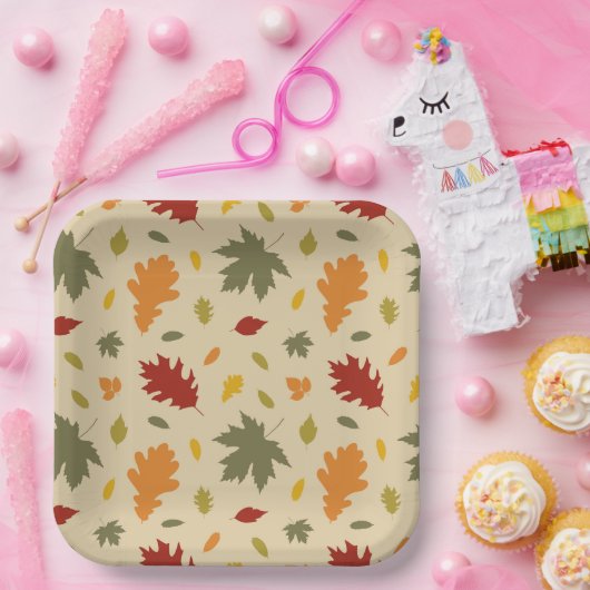 Herfstbladeren Papieren Bordje (Feest)