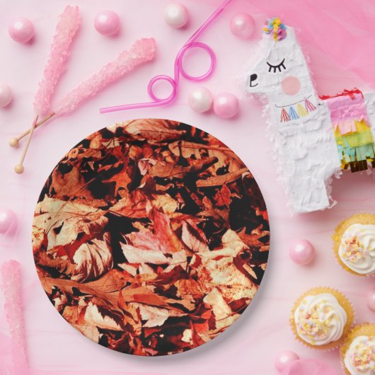 herfstbladeren papieren bordje (Feest)