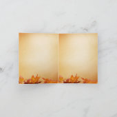 Herfstbladeren paraplu Bruids douche kaart (Binnen)