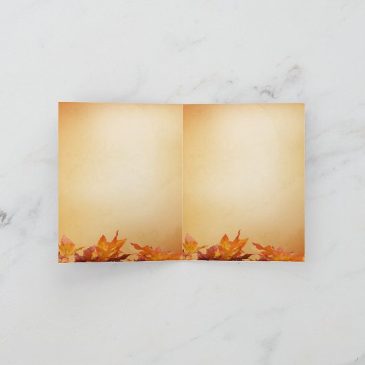 Herfstbladeren paraplu Bruids douche kaart (Binnen)