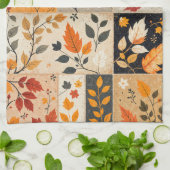 Herfstbladeren Patchwork Oogst Theedoek (Gevouwen)